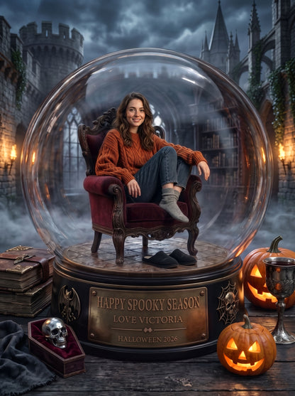 Personalised Halloween Snow Globe