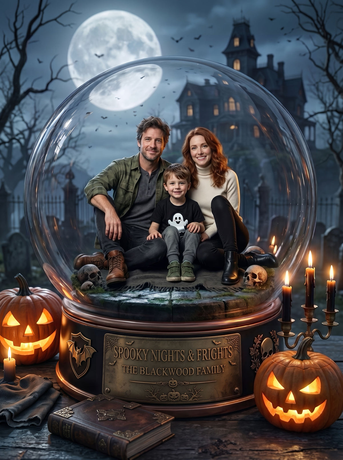 Personalised Halloween Snow Globe