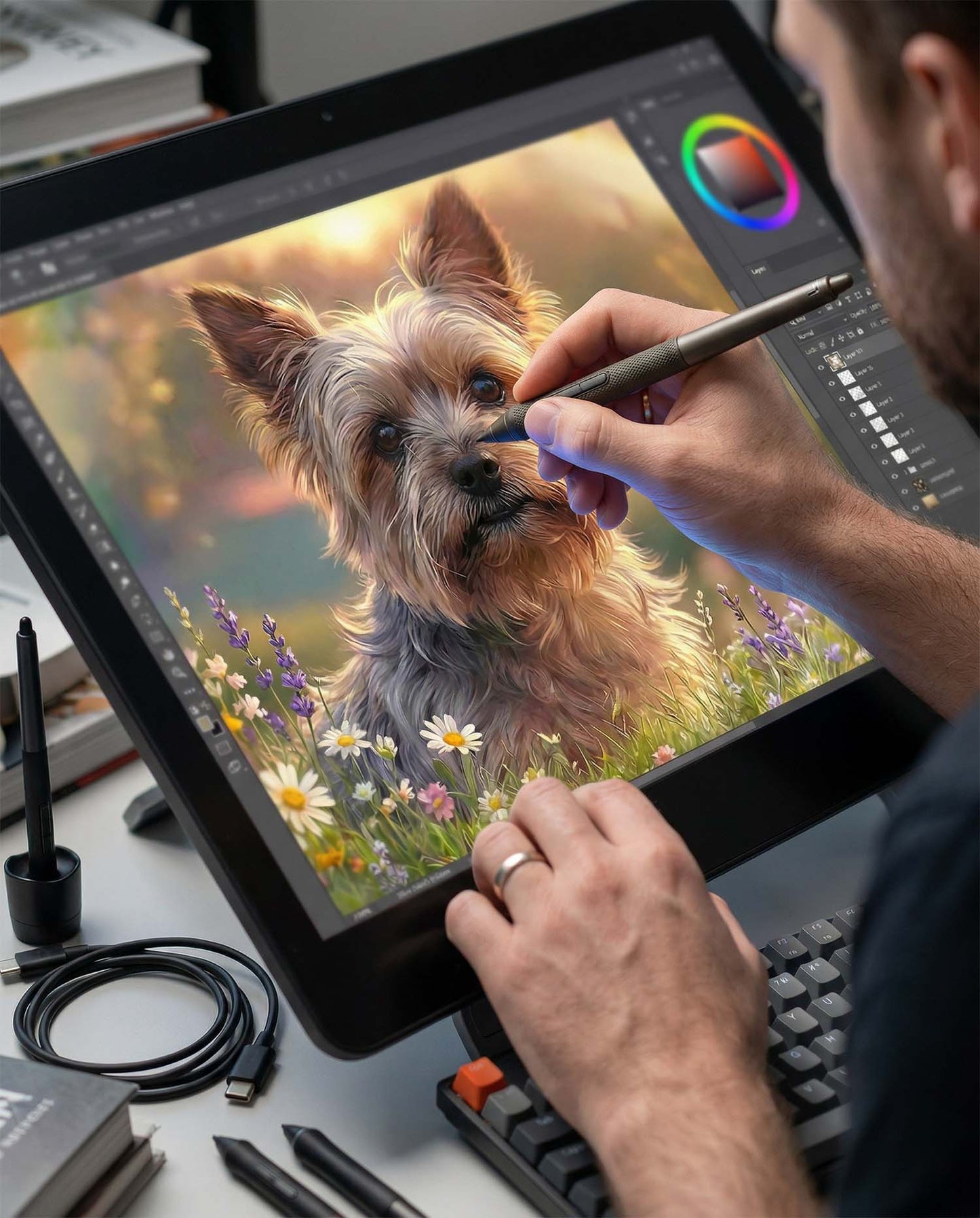 BORAT - A Beautiful Way to Remember Your Pet — Rainbow Bridge Memorial Portrait (aaaaaaaa)