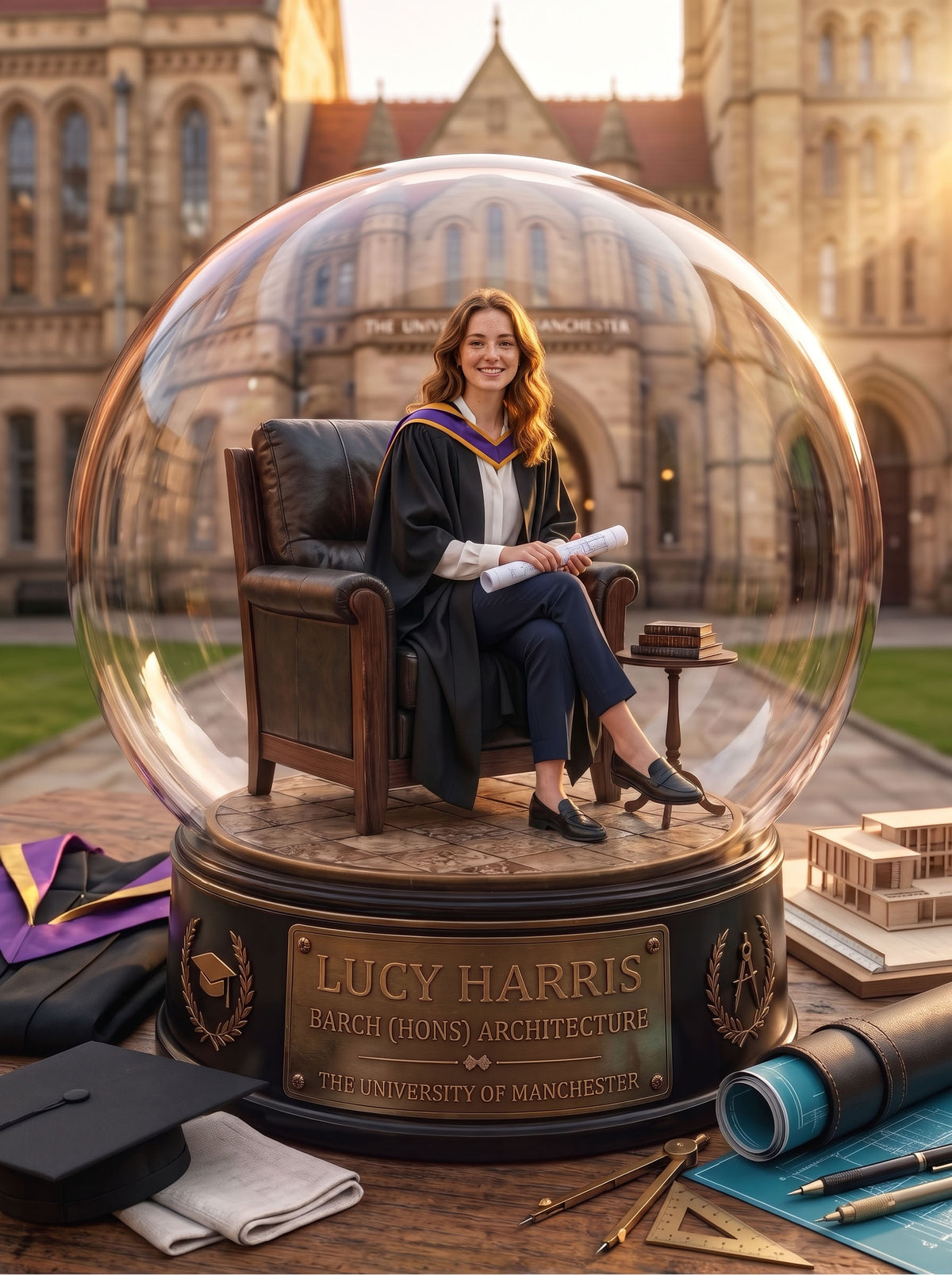 Personalised Graduation Snow Globe