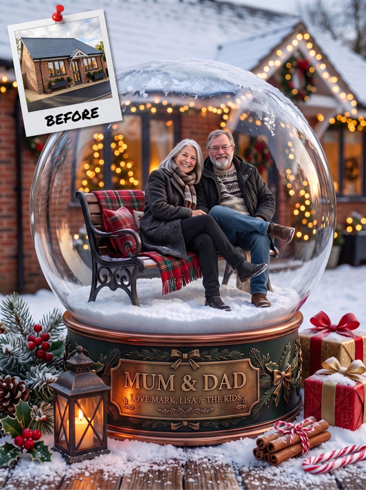 Your Home at Christmas Snow Globe