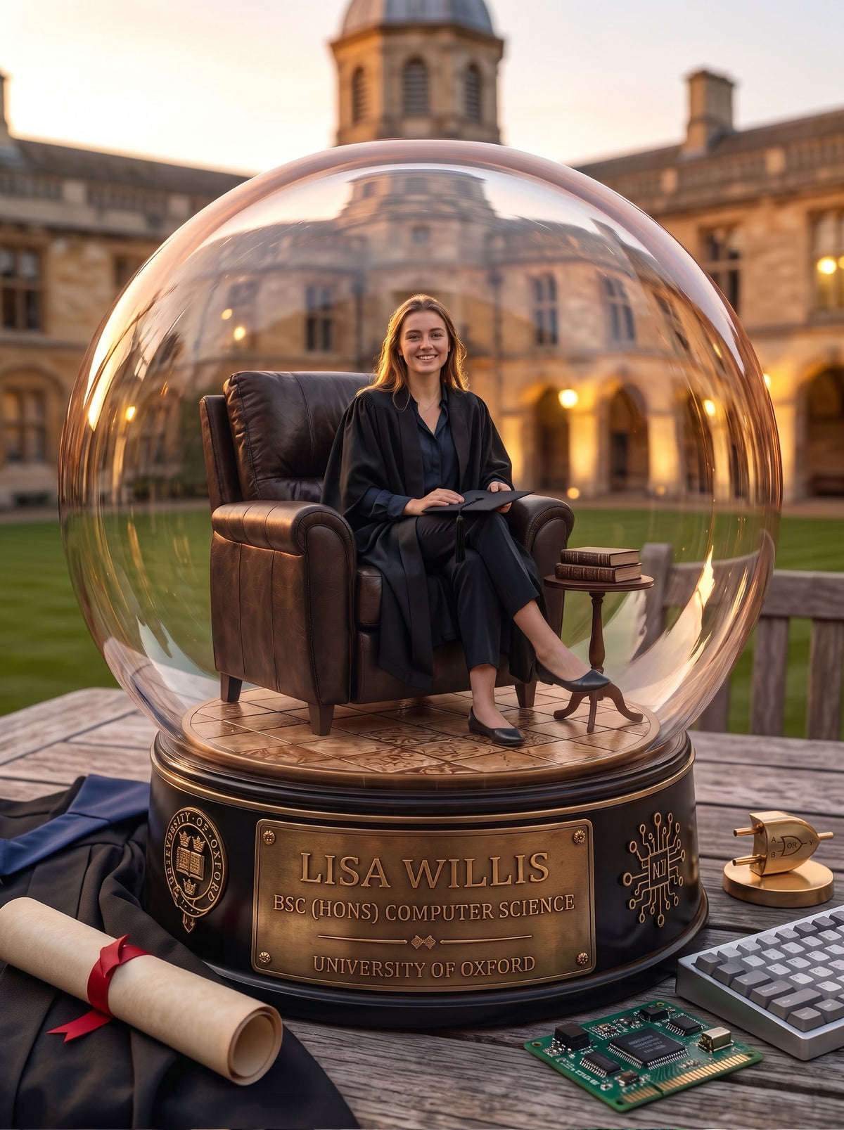Personalised Graduation Snow Globe