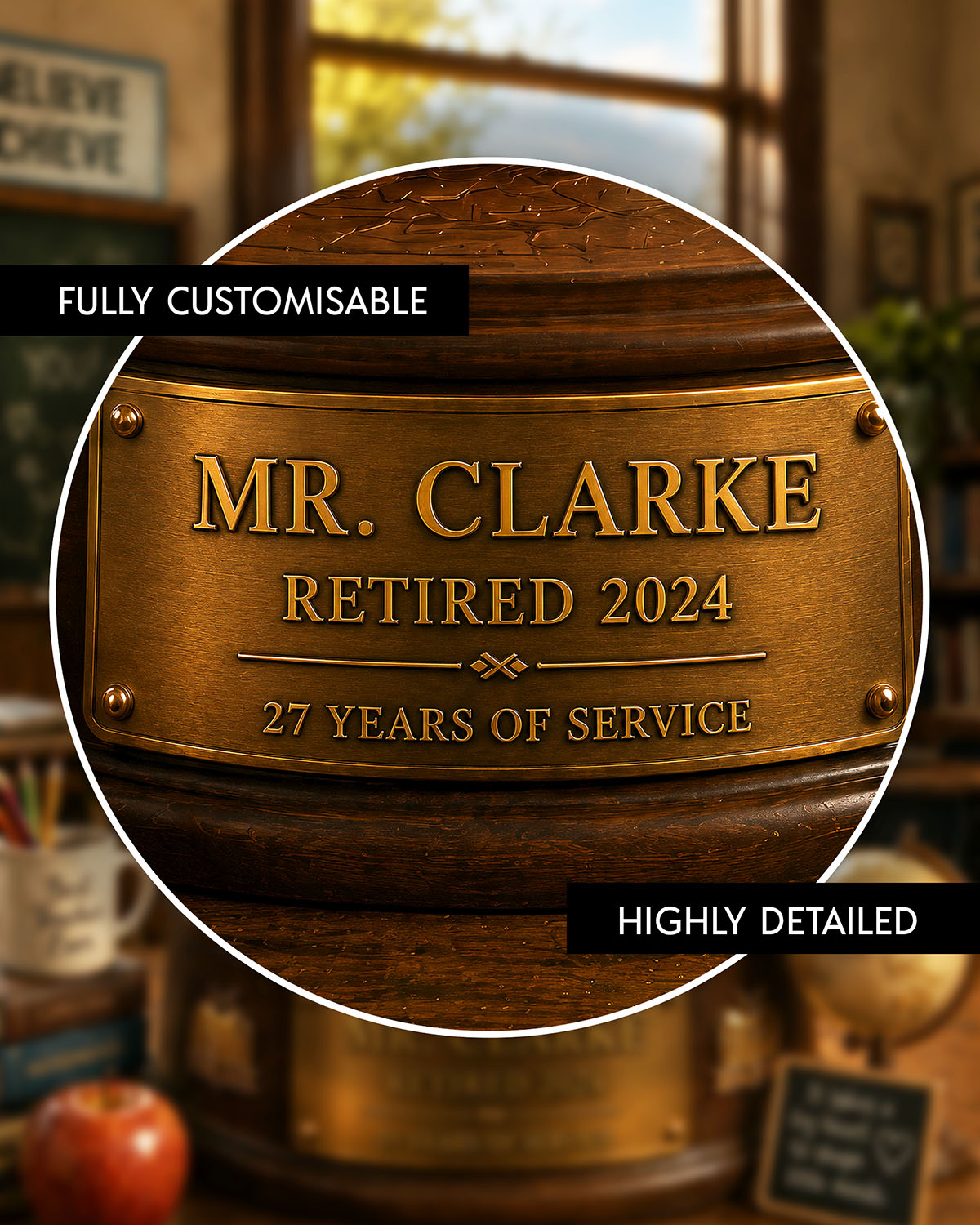 Teacher Retirement Gift | Personalised Retirement Keepsake