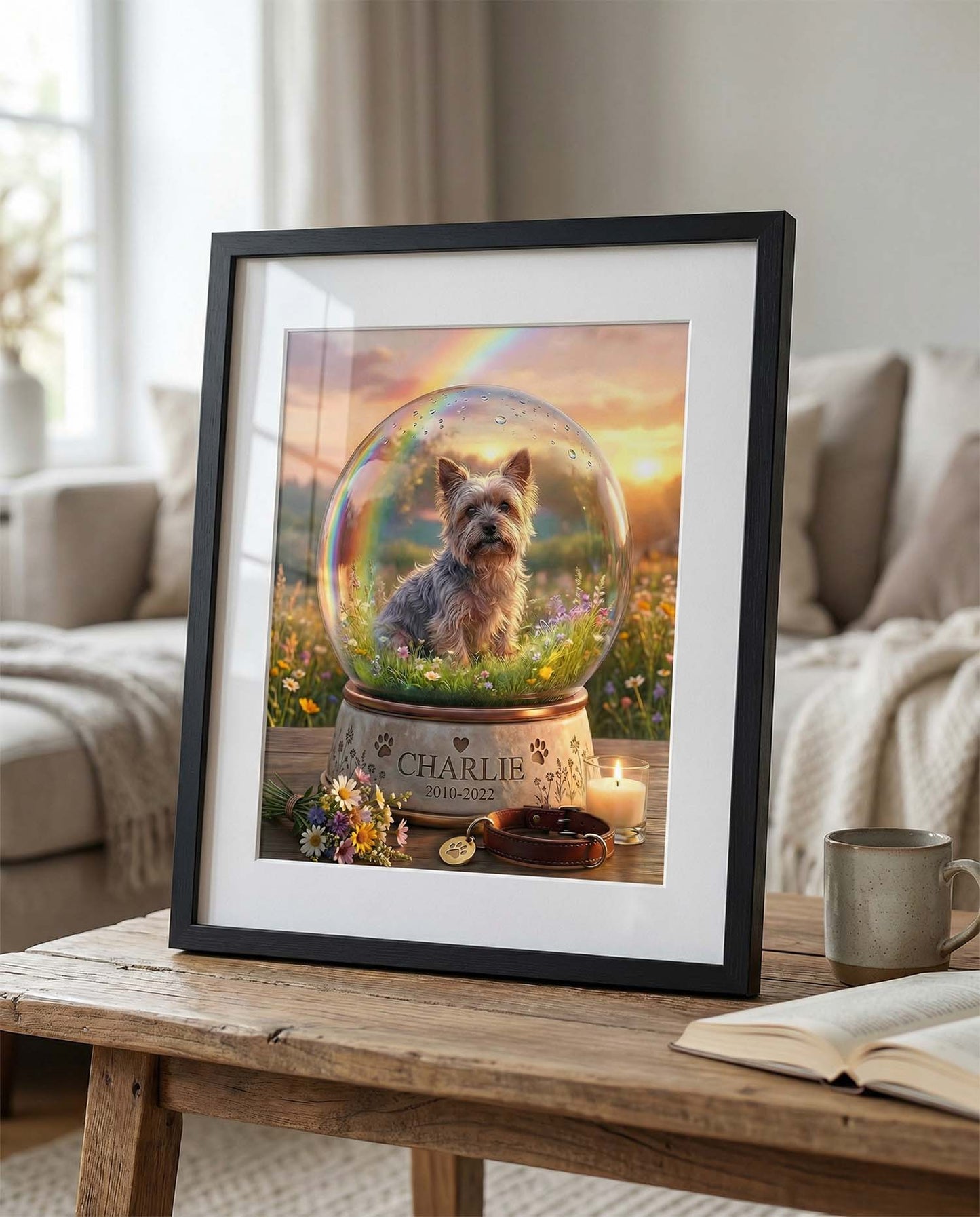 BORAT - A Beautiful Way to Remember Your Pet — Rainbow Bridge Memorial Portrait (aaaaaaaa)